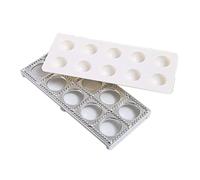 Sujurio Italian Pasta Mold Ravioli Tray Plate Pin Square Edges Frame for Perfect Attachment and Shape Large Ravioli Maker