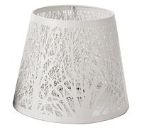 Sujurio Small Lamp Shade, Metal Lampshade with Pattern of Trees for Table Chandelier Wall Lamp White