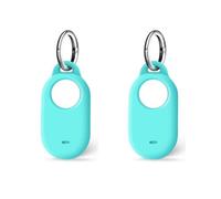 SUKADE 2 Pcs Silicone Case for Samsung SmartTag 2, Protective Cover with Keychain, Shockproof & Dirt-Proof Design, Secure Fit for Samsung Galaxy Smart Tag2 (Light Blue)