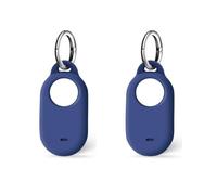 SUKADE 2 Pcs Silicone Case for Samsung SmartTag 2, Protective Cover with Keychain, Shockproof & Dirt-Proof Design, Secure Fit for Samsung Galaxy Smart Tag2 (Dark Blue)