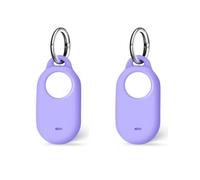 SUKADE 2 Pcs Silicone Case for Samsung SmartTag 2, Protective Cover with Keychain, Shockproof & Dirt-Proof Design, Secure Fit for Samsung Galaxy Smart Tag2 (Purple)