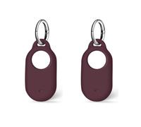 SUKADE 2 Pcs Silicone Case for Samsung SmartTag 2, Protective Cover with Keychain, Shockproof & Dirt-Proof Design, Secure Fit for Samsung Galaxy Smart Tag2 (Brown)