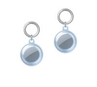 SUKADE 2Pcs Waterproof Case for Apple AirTag, TPU Protective Cover for Airtag, Secure Holder with Keychain for Luggage, Backpack or Pets (Blue)