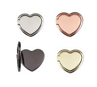 SUKADE 4 Pcs Metal Mobile Phone Ring Grips, Heart-Shaped Phone Holder Stand with Finger Ring for Hands-Free Viewing, Universal for All Smartphones