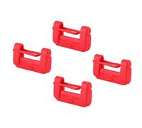 SUKADE 4 Pcs Silicone Car Seat Belt Buckle Cover, 4 Pcs Soft & Durable Protector Cover for Seat Belt Clips, Anti-Scratch Seat Belt Clip Guard (Red)