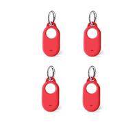 SUKADE 4 Pcs Silicone Cover for Samsung SmartTag 2, Shockproof and Anti-Scratch Protective Case, Easy Access and Secure Fit for SmartTag 2 (Red)