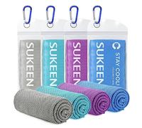 Sukeen 4 Pack Cooling Towel (40"x12"), Ice Towel, Soft Breathable Chilly Towel, Fast Drying Microfiber Sweat Towels for Yoga, Pilates, Golf, Sport, Gym, Workout, Camping,Fitness