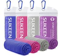 Sukeen [4 Pack Cooling Towel (40"x12"),Ice Towel,Soft Breathable Chilly Towel,Microfiber Towel for Yoga,Sport,Running,Gym,Workout,Camping,Fitness,Workout & More Activities