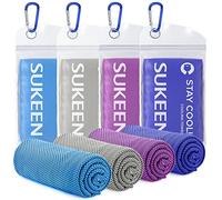Sukeen [4 Pack Cooling Towel (40"x12"),Ice Towel,Soft Breathable Chilly Towel,Microfiber Towel for Yoga,Sport,Running,Gym,Workout,Camping,Fitness,Workout & More Activities