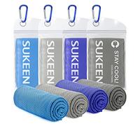 Sukeen [4 Pack Cooling Towel (40"x12"),Ice Towel,Soft Breathable Chilly Towel,Microfiber Towel for Yoga,Sport,Running,Gym,Workout,Camping,Fitness,Workout & More Activities