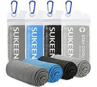 Sukeen [4 Pack] Cooling Towel (40"x12"),Ice Towel,Soft Breathable Chilly Towel,Microfiber Towel for Yoga,Sport,Running,Gym,Workout,Camping,Fitness,Workout & More Activities