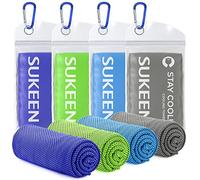 Sukeen [4 Pack Cooling Towel (40"x12"),Ice Towel,Soft Breathable Chilly Towel,Microfiber Towel for Yoga,Sport,Running,Gym,Workout,Camping,Fitness,Workout & More Activities