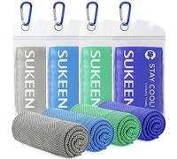 Sukeen 4 Pack Cooling Towel (40"x12"), Ice Towel, Soft Breathable Chilly Towel, Microfiber Towel for Yoga, Sport, Running, Gym, Workout,Camping, Fitness, Workout & More Activities
