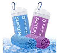 Sukeen Cooling Gym Towel for Men Women, 2 Pack (40"x12"), Quick Dry Ice Towel for Travel, Camping, Sweat, Yoga, Sports, Outdoor Work
