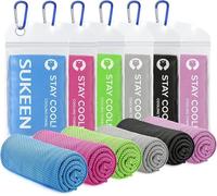 Sukeen Cooling Towel (100x30 cm) - 6pcs Microfibre Ice Towels for Neck, Soft Breathable for Yoga, Golf, Gym, Camping, Running, Workout & More Activities