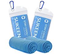 Sukeen Cooling Towel, 2 Pack Cooling Towels for Neck, Soft Breathable Sweat Towel Gym Towel, Stay Cool Ice Towel, Microfibre Cool Towel Work Out Sports Yoga Golf (40''x12''), 2 Light Blue
