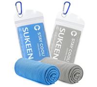 Sukeen Cooling Towel, 2 Pack Cooling Towels for Neck, Soft Breathable Sweat Towels, Stay Cool Ice Towel, Microfibre Gym Towel Men Women Work Out Sports Yoga Golf (40"x12")