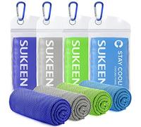 Sukeen Cooling Towel, 4 Pack Cooling Towels for Neck, Soft Breathable Microfibre Sweat Towel, Stay Cool Ice for Gym Workout Yoga Golf Running Camping(40''x12'')