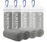 Sukeen Cooling Towel, 4 Pack Cooling Towels for Neck, Soft Breathable Sweat Towel Gym Towel, Stay Cool Ice Towel, Microfibre Cool Towel for Men Women Work Out Sports Yoga Golf (40"x12")