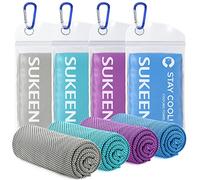 Sukeen Cooling Towel, 4 Pack Cooling Towels for Neck, Soft Breathable Sweat Towel Gym Towel, Stay Cool Ice Towel, Microfibre Cool Towel for Men Women Work Out Sports Yoga Golf (40"x12")
