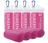 Sukeen Cooling Towel 4 pack, Coolings Towels for Neck Cool Towel for Instant Cooling Relief, Cold Towels for Hot Weather Cooling Scarf for Neck for Running Golf Hiking & Outdoors sports