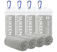 Sukeen Cooling Towel 4 pack, Coolings Towels for Neck Cool Towel for Instant Cooling Relief, Cold Towels for Hot Weather Cooling Scarf for Neck for Running Golf Hiking & Outdoors sports