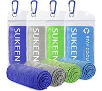 Sukeen Cooling Towel 4 pack, Coolings Towels for Neck Cool Towel for Instant Cooling Relief, Cold Towels for Hot Weather Cooling Scarf for Neck for Running Golf Hiking & Outdoors sports
