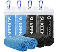 Sukeen Cooling Towel 4 pack, Coolings Towels for Neck Cool Towel for Instant Cooling Relief, Cold Towels for Hot Weather Cooling Scarf for Neck for Running Golf Hiking & Outdoors sports
