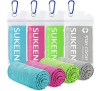 Sukeen Cooling Towel 4 pack, Coolings Towels for Neck Cool Towel for Instant Cooling Relief, Cold Towels for Hot Weather Cooling Scarf for Neck for Running Golf Hiking & Outdoors sports