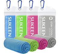 Sukeen Cooling Towel 4 pack, Coolings Towels for Neck Cool Towel for Instant Cooling Relief, Cold Towels for Hot Weather Cooling Scarf for Neck for Running Golf Hiking & Outdoors sports