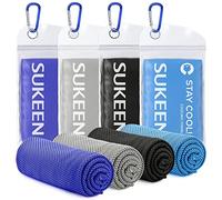 Sukeen Cooling Towel 4 Pack - Soft Breathable Microfibre Sweat Towel for Neck, Sports, Workout, Yoga, Golf - Men Women (40"x12")