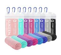 Sukeen Cooling Towel (40"x12"), Ice Towel Sets,Soft Breathable Chilly Towel,Microfiber Towel for Yoga,Sport,Running,Gym,Workout,Camping,Fitness,Workout & More Activities, 8 Pack
