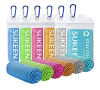 Sukeen Cooling Towel, 6 Pack Cooling Towels for Neck, Soft Breathable Sweat Towel Gym Towel, Stay Cool Ice Towel, Microfibre Cool Towel for Men Women Work Out Sports Yoga Golf (40"x12")