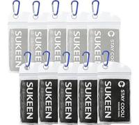 Sukeen Cooling Towel, Cooling Towels 4 pack, Stay Cool Ice Towel, Cooling Towels for Neck, Cold Towel, Gym Towel Men Women (10pcs, 5*black/5*grey)