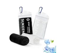 Sukeen Cooling Towel Pack, Instant Ice Cool Down Towel for Neck & Face, UV Protection Breathable Microfiber Cool Towel, Reusable for Golf Running Gym Camping Hiking Outdoor Sports Daily Use