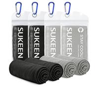 Sukeen Cooling Towels, 4 Pack Neck & Soft Breathable Sweat Towel for Men & Women Work Out Sports Yoga Golf (40"x12")