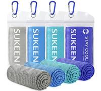 Sukeen Cooling Towels for Neck and Face, 4 Pack cooling towels for hot weather (40"x12"), Cooling Rags for Yoga, Sport, Running, Workout,Gym, Camping, Fitness, Workout & More Activities