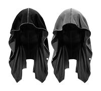 Sukeen Cooling Towels for Neck and Face, Cooling Hoodie Towel 2 Pack, Cooling Neck Wraps, Sport Camping Workout Cycling Cooling Towel for Hot Weather(Black, Dark Blue)