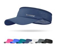 Sukeen Sports Sun Visor Men Women Lightweight Packable Cooling Stretchy Visor Hat for Running, Tennis, Golf, Navy Blue, One size