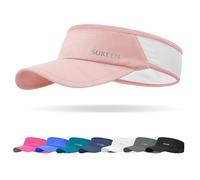 Sukeen Sports Sun Visor Men Women Lightweight Packable Cooling Stretchy Visor Hat for Running, Tennis, Golf, Pink, One size