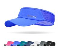 Sukeen Sports Sun Visor Men Women Lightweight Packable Cooling Stretchy Visor Hat for Running, Tennis, Golf, Blue, One size