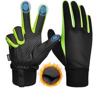 Sukeen Winter Warm Gloves for Men Women, Cycling Gloves, Windproof & Touch Screen Compatible, Anti-Slip Palm, Green, Unisex Adult Cycling Gloves