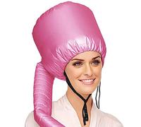 sukevitor Bonnet Hood Hair Dryer, Portable Dryer Attachment Set with Adjustable Soft for Drying, Styling, Curling, Deep Conditioning Fits All Head&Hair Sizes, Pink