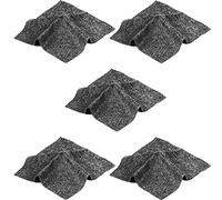 SuKeYuan 5-Piece Nano Magic Car Scratch Repair Cloths - Ceramic, Resin Material - Ultra Fine Plastic Grit - Compatible with Metal, Plastic, Glass - Black - Car Scratch Remover