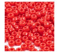 Sukh 1000+ Pcs Pony Beads - 6x9mm Red Color Pony Beads Bulk for Bracelets Making Necklace Hair Bead Braids Key Chain Making DIY Project Crafts Ornaments Decorations