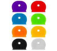 Sukh 40pcs Key Covers Key Caps - Key Tags Silicone Key Cover Key Identifiers Protector Organizer Labels House Cute Rubber Key Accessories Vintage Plastic Silencer Toppers in 8 Assorted Colors