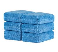 Sukh 6 Pack Microfiber Rectangle Sponge Detailing Pads - Microfiber Wax Foam Applicator Pads for Car Wax Applicator Pad 4.72x3.15 inch Blue