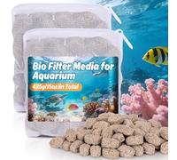 Sukh Biological Filter Media for Aquarium - 425g Original Ore Olive Shape Filter Media with 2 Mesh Bags,Promotes Rapid Cycling in Canister Filter, Sump & Pond