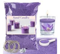 Sukh Deep Purple Candle Sand with Wick - 430G(0.94lb) Sand Candle with Wicks Refillable Candles for Weddings, Dating, Halloween, Christmas