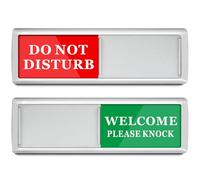 Sukh Green & Red Do Not Disturb Door Hanger - Meeting in Progress Sign, Ideal for Therapy, Sleeping, Spa Treatment - 6.88 x 1.96 inches, 1 Pack